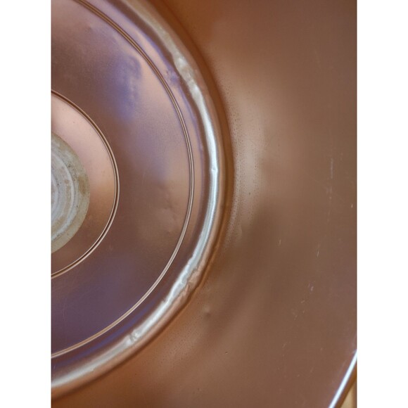 VTG 50s West Bend Rosey Copper Colored Metal locking Cake Carrier 14.5" dia. - Picture 9 of 16